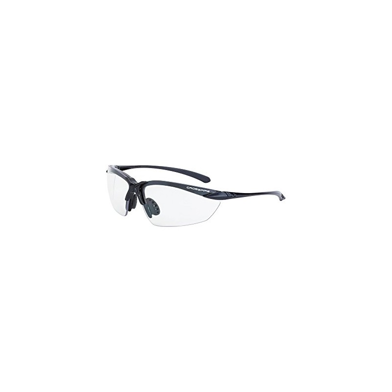 Crossfire Eyewear Radians Clear Sniper Safety Glasses, Scratch-Resistant, Wraparound