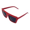 Komonee Sunglasses Red Thick Frame Black Lens Tint Glasses Designer