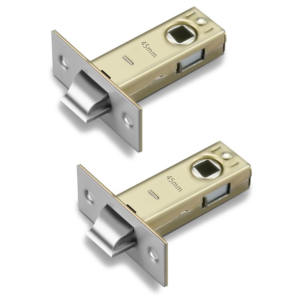 2 Set of 45mm Tubular Latch,45mm Sprung Lever Door Handles