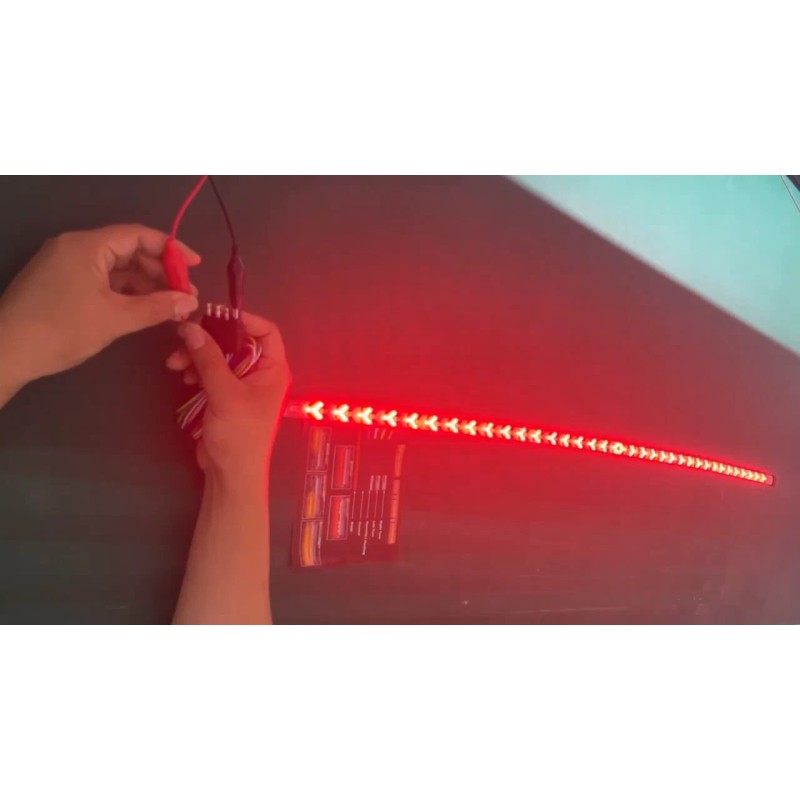 Happybilssbuy LED Tailgate Light Bar 60" Triple Row 5-Function Strip