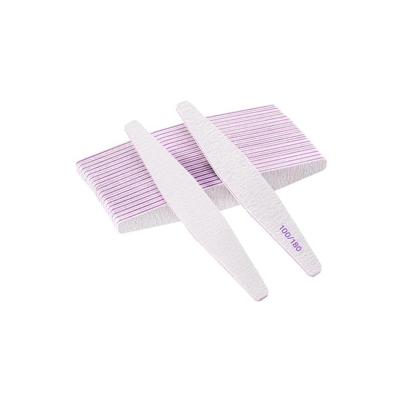 20 Pieces Nail Files Professional Nail File Double Sided Reusable