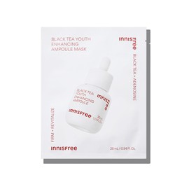 Innisfree Black Tea Youth Enhancing Ampoule Mask 28mL 6 sheets / 이니스프리 블랙티 유스 인핸싱 앰플 마스크 28mL 6매