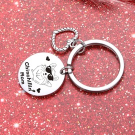 ZQEOU Chinchilla Lover Gift From Husband Gift Funny Chinchilla Gift For Mother Key Chain Chinchilla Mom Keychain Chinchilla Grandma Gift Chinchilla Mother Keychain Chinchilla Lover Keychain