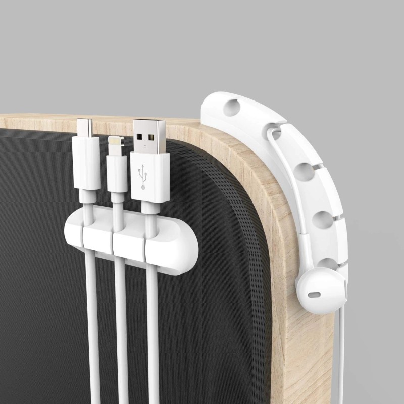 INCHOR White Cable Clips 2 Packs Cable Straps for Desk