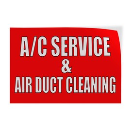 Decal Stickers Multiple Sizes A C Service & Air Duct Cleaning Home Remodeling Industrial Vinyl Safety Sign Label Business 24x18Inches