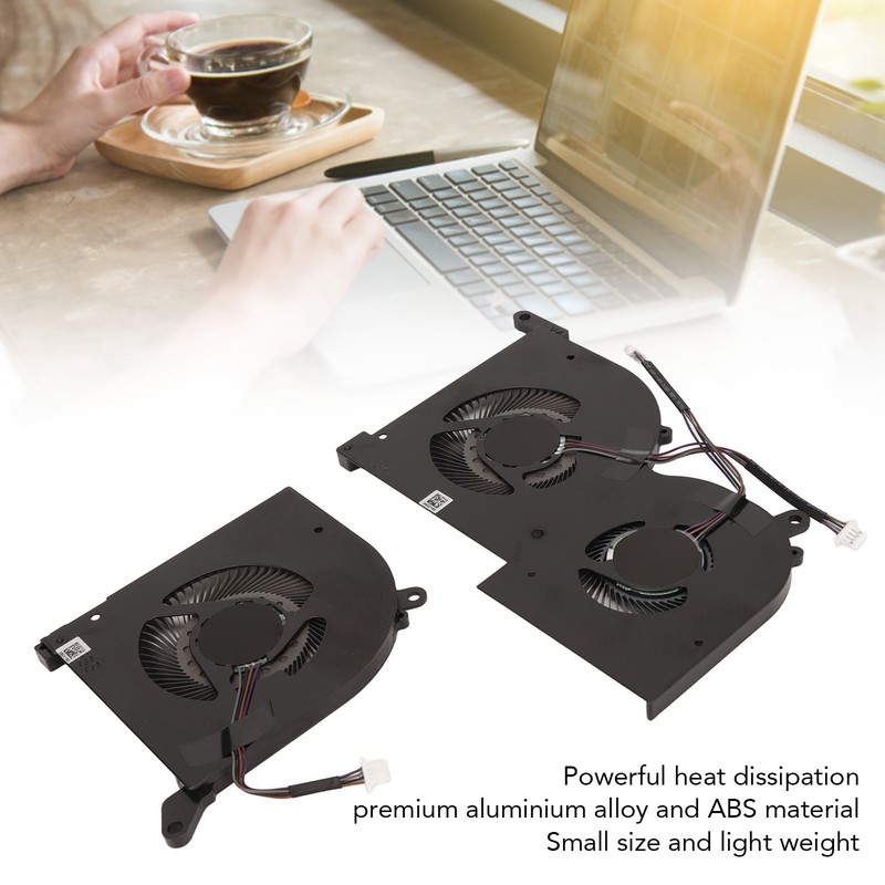 For MSI GS66 Cooling Fan 4pin Connector Aluminum Alloy Easy