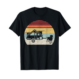 Catch Some Rays Retro Vintage Dog Aliner A-frame Travel Trailer T-Shirt