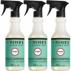 Mrs. Meyer's Clean Day Multi-Surface Everyday Cleaner Solution 16 oz - 3 PACK  - Basil - 16 oz x 3