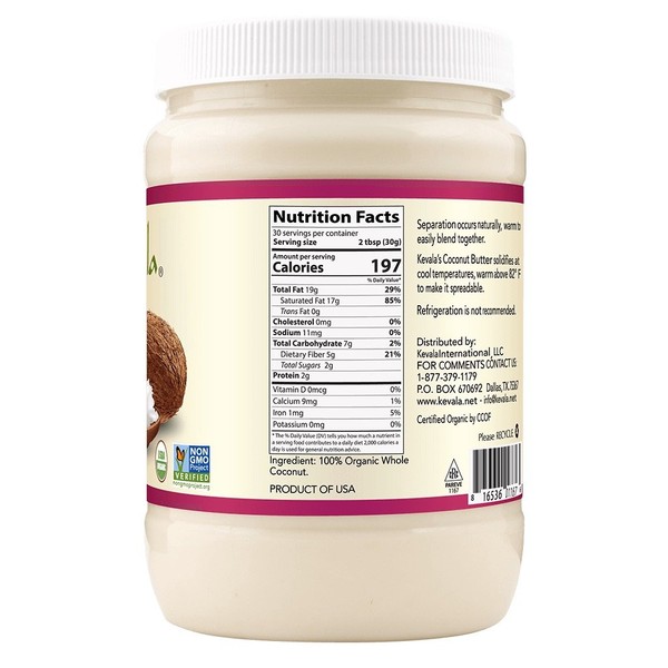 Kevala Organic Coconut Butter 2 lbs