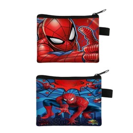 FeiFei's Bow 2 Pack Small Coin Purse, Cute Cartoon Wallet Mini Purse Holder for Women Girls Children, Oxford Pouch Small Change Bag for Coin, Credit Card, ID Card, Keys, Lipstick (Spider)