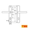 TSS UPVC Door Handle Set, 72mm PZ (Centres), Lever/Lever, Screw