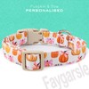 Faygarsle Fall Pumpkin Pattern Dog Collar with Charm, Adjustable Neckwear