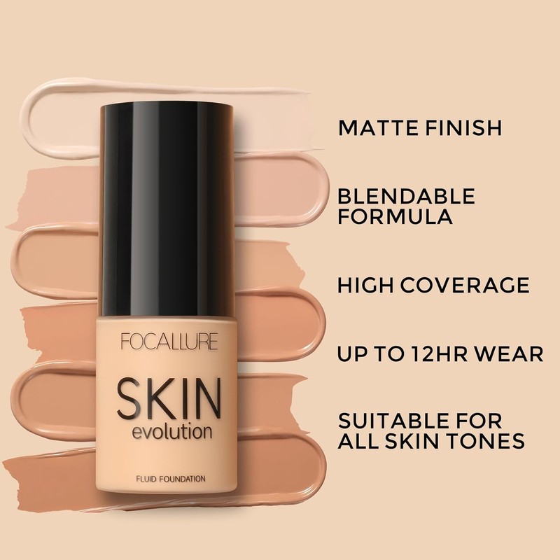 FOCALLURE - 2 en 1 Base de Maquillaje Total y