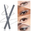 Wavuketu Silver Grey Eyeliner Waterproof Silver Gray Eyeliner Pencil Retractable