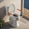 R&T Toilet Seat Riser 2'' Raised Seat with Removable Padded