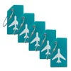 5Pack Silicone Luggage Tag with Name ID Card Perfect to