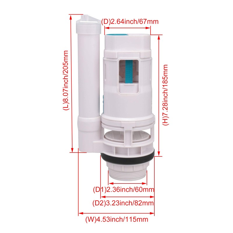 White 18cm Height Water Tank Split Dual Flush Fill Toilet