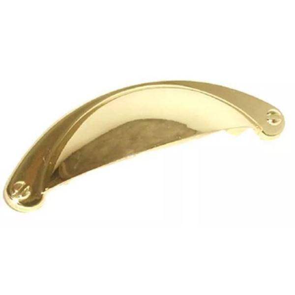 2-1/2" Laurey Cup Pull Polished Brass