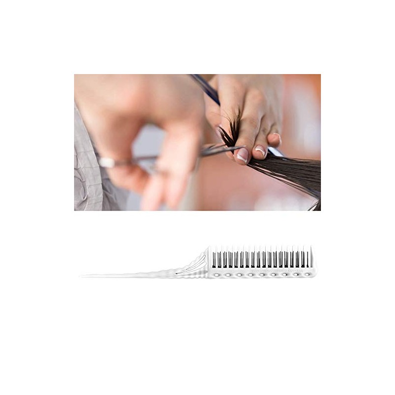 Teasing Comb, 3 Rows Toothtail Comb for Volume and Styling