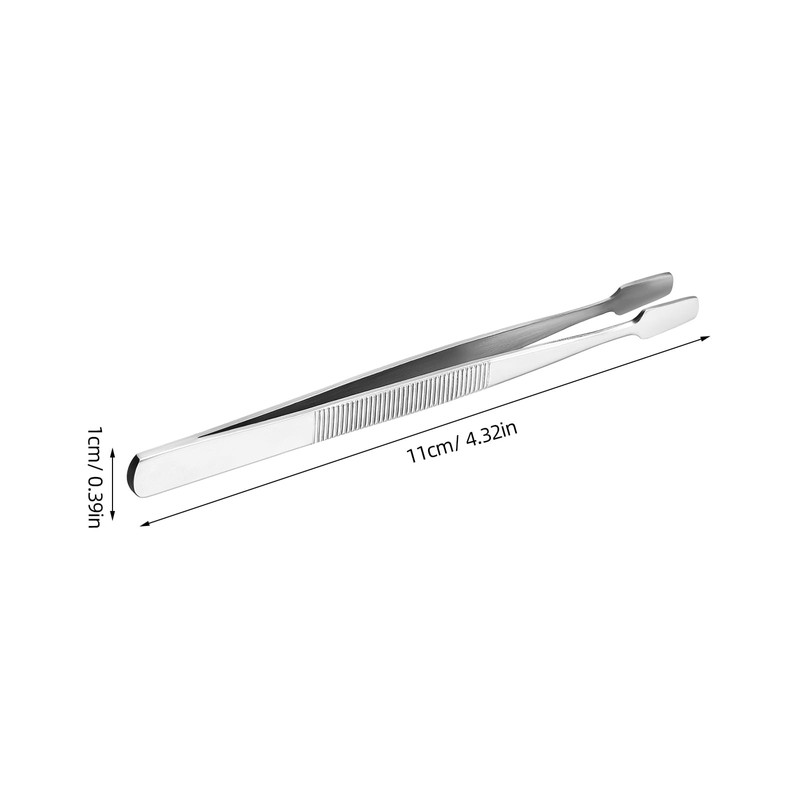 DECHOUS Tweezers for Stamps, Stainless Steel, Multi-purpose, Flat Point, Precision