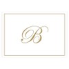 Caspari Gold Embossed Initials Boxed Note Cards in Letter B,