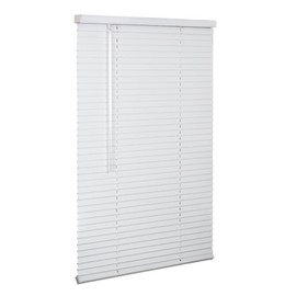 LOTUS & WINDOWARE Cordless 1" Aluminum Mini Blind 48" Wide x 48" Long, White, Room Darkening Metal Indoor Window Blinds for Home and Office