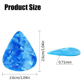 Augshy Guitar Picks, 150 Pack Premium Celluloid Guitar Pick Medium Variety Pack for Acoustic Guitar, Electric Guitar, Bass(0.71mm)