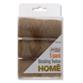 3-Pack Natural Jute Twine String - Durable Eco-Friendly Garden Craft Cord for Baking Wrapping Binding Packing Floristry Gardening Gifts DIY Crafts Baler String Reel Heavy Duty Strong Multipurpose