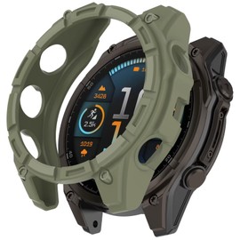 FTRONGRT Case Compatible with Garmin Fenix 8 51mm, Soft TPU, Anti-Scratch Watch Protective Case Compatible with Garmin Fenix 8 51mm. Jungle Green