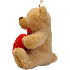 matches21 Teddy Bear Heart Teddy Ich pass immer auf Dich auf Light Brown Beige 25 cm The Original Gift Classic Partner Girlfriend Valentine's Day [German Language Product]