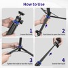 Kaitezenz Selfie Stick Tripod for Gopro Camera, 62" Extendable Tripod