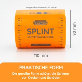 FLEXEO Splint (rolled) 91.4 x 11 cm - for fixing and stabilising injuries - immobilisation splint is X-ray permeable, can be cut to size and reusable