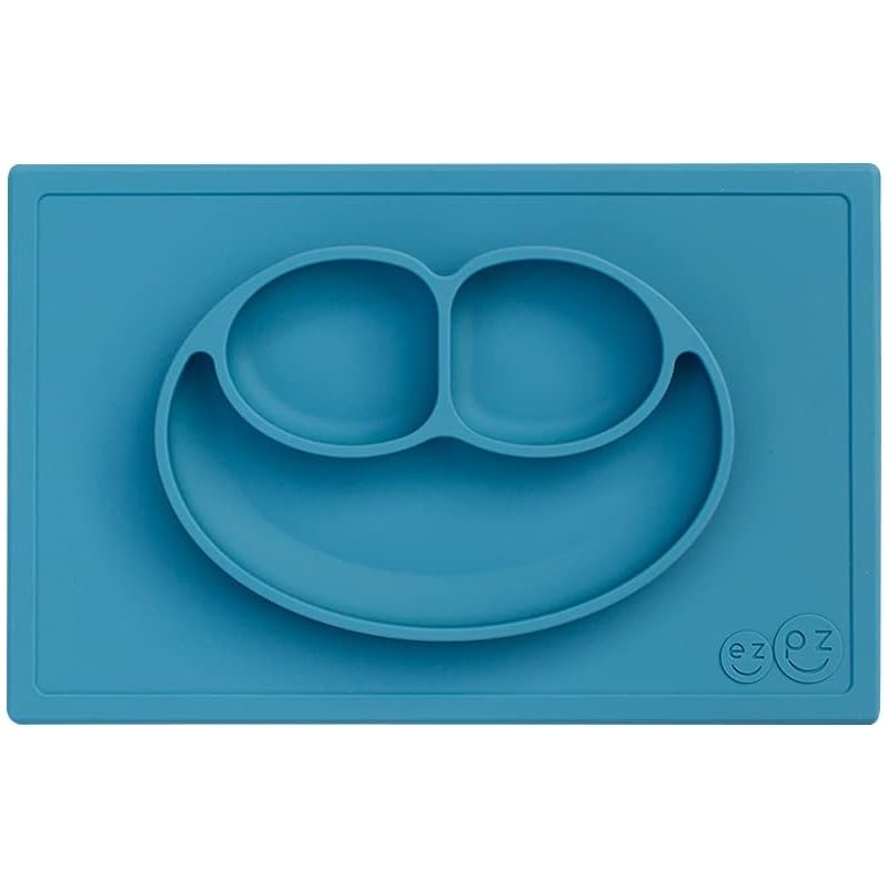 ez pz Plato Autoadherible Silicon para Bebé Happy Mat. Mantel