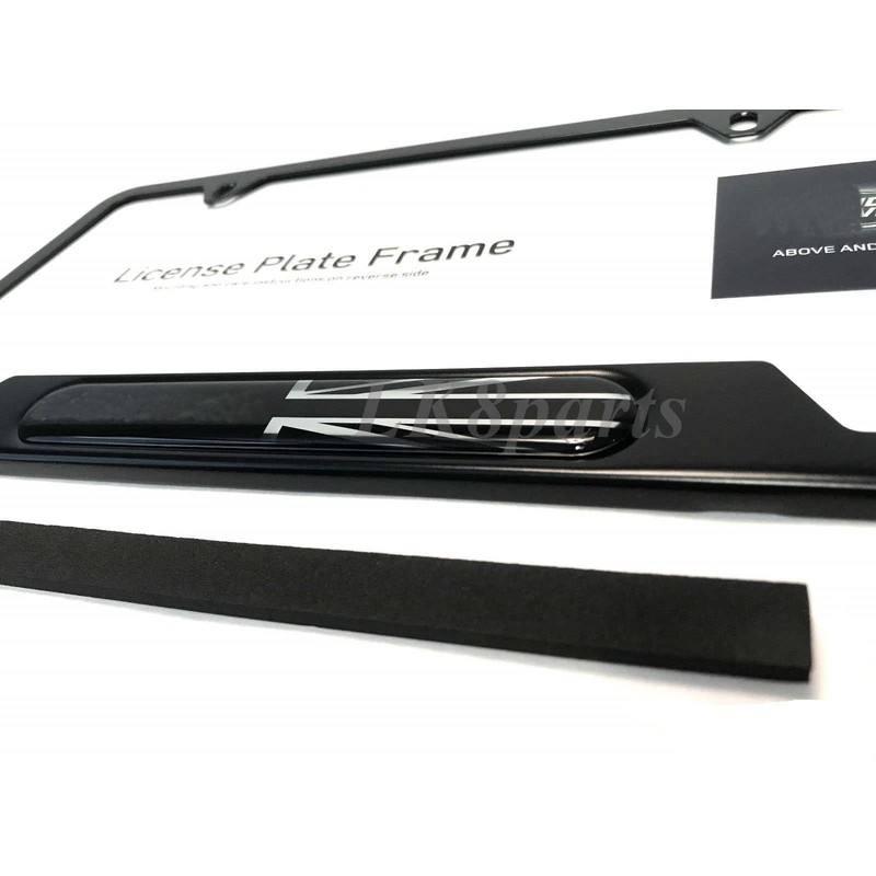 SELPONT Range Rover Logo Black Finish Steel License Plate Frame