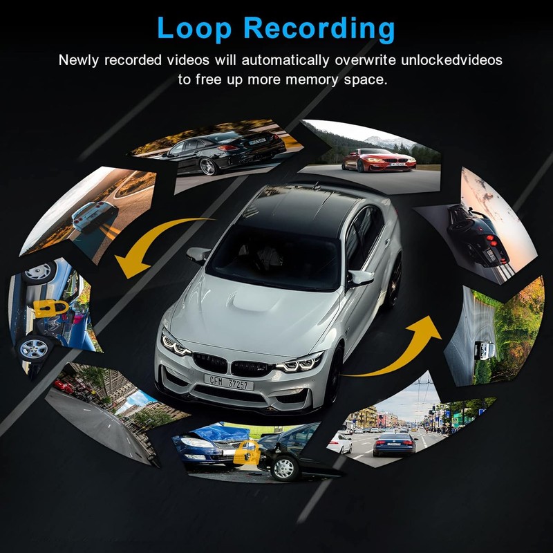 WeBeqer Dashcam 1080P, Dashcam Auto Camera mit 3" IPS Bildschirm,