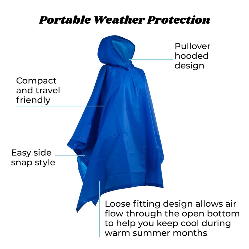 Totes Reusable, Compact & Travel-Friendly, Pullover Hood, Easy Snap, Lightweight,