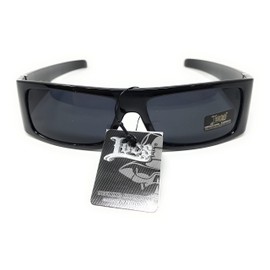 Hard Core Locs Cholo Gangster Square Rectangular Mad Dog Sunglasses Black