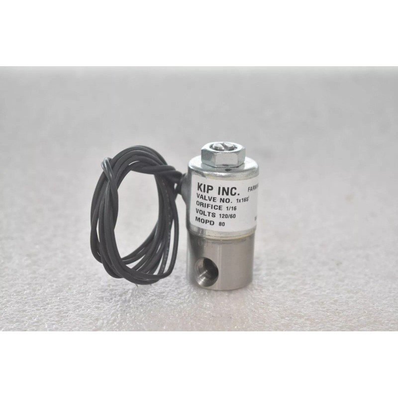 KIP INC. 1X165 SOLENOID VALVE, OROFICE: 1/16, 120/60 VOLTS, MOPD:80
