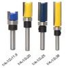 ExcInter 4Pcs 1/4'' Shank Flush Trim Pattern Router Bit Template