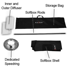 Fotodiox Pro New Soft Box, Black (SBX-Stnd-Comet-24x80)