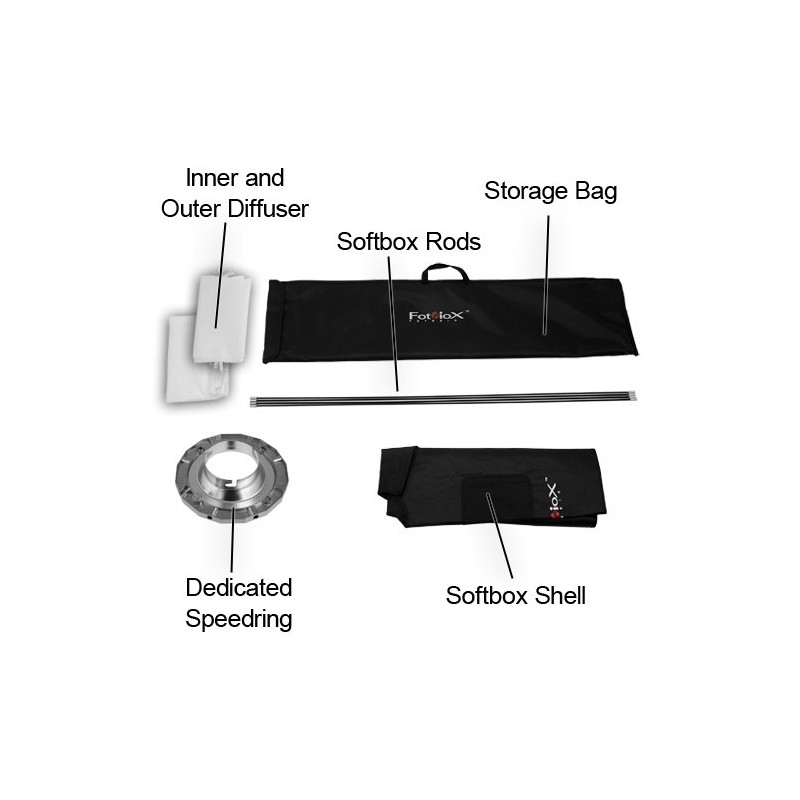 Fotodiox Pro New Soft Box, Black (SBX-Stnd-Comet-24x80)