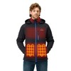 ORORO Men's 4 Heat-Zone Heated Jacket with USB-C Rechargeable Battery,