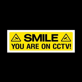 5x Smile you are on CCTV Sign 300mm x 100mm - Plastic Sign (MISC3)
