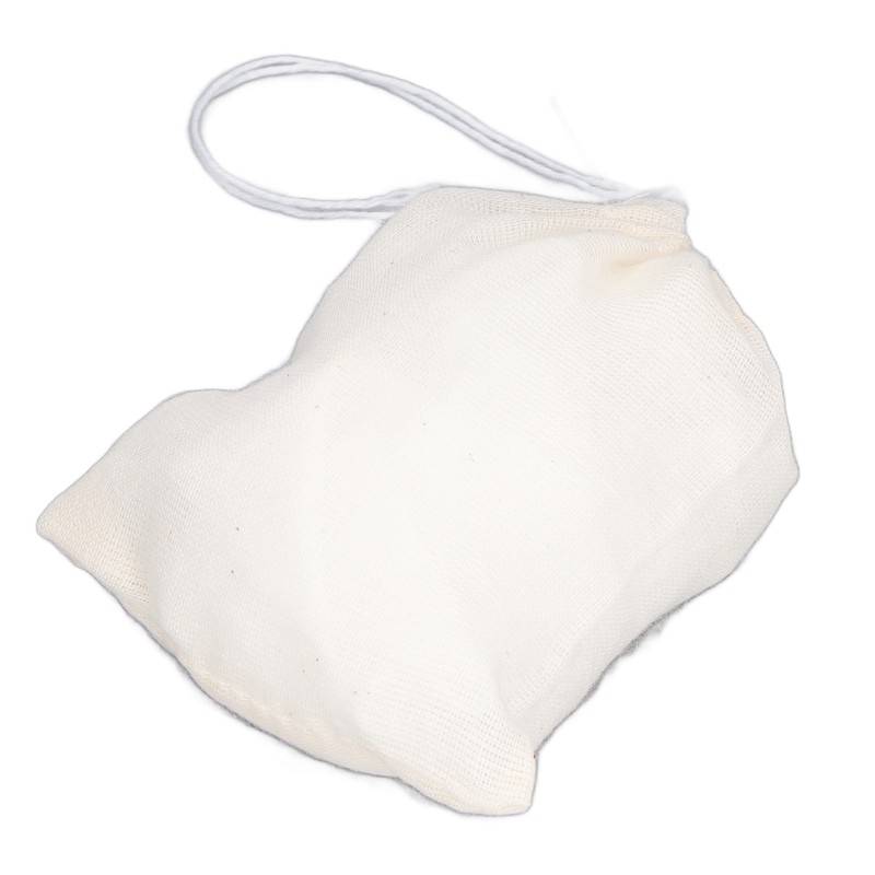 100Pcs Drawstring Cotton Bags 8cmx10cm Reusable Filter Tea Residue Environmentally