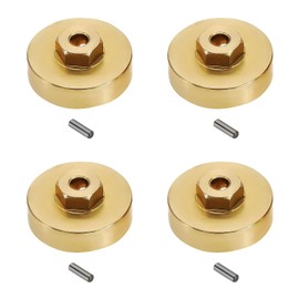 4 Stück Adapter für sechseckige Nabe, 7 mm, Kombination, Gegengewicht, Messing, Autoteile, Simulation, 1/24, kompatibel mit Axial SCX24 AXI90081 AXI00001 AXI00002