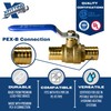 XFITTING 2 Pieces 1" Pex Ball Valve with Handle Blue,