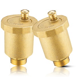Pack of 2 Bleed Valves, 1 Inch Male Brass Automatic Bleed Valve, 1 Inch Male Thread Automatic Quick Bleed, Bleed Valve, Bleed Outlet Valve for Storage Tank