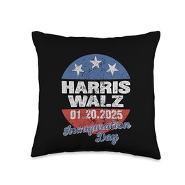 Harris Walz Inauguration Day 2025 January 20 2025 President Throw Pillow