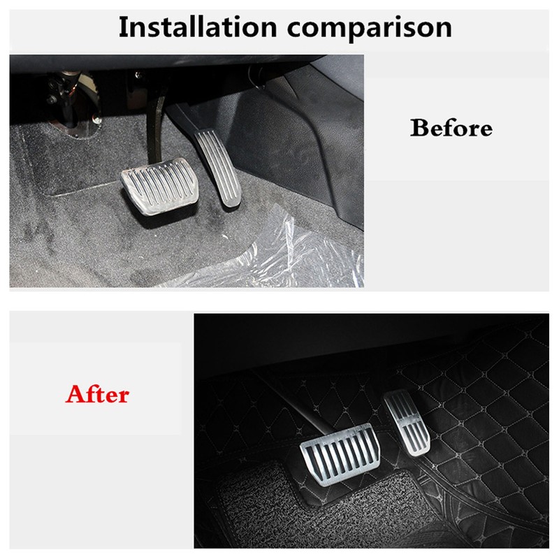 2pcs Car Accelerator Gas Brake Pedal Foot Rest Plate Cover