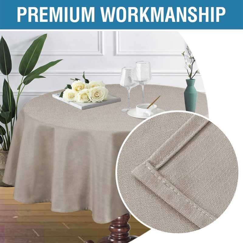 H.VERSAILTEX Rectangle Linen Textured Table Cloth Thick Fabric Wrinkle Free
